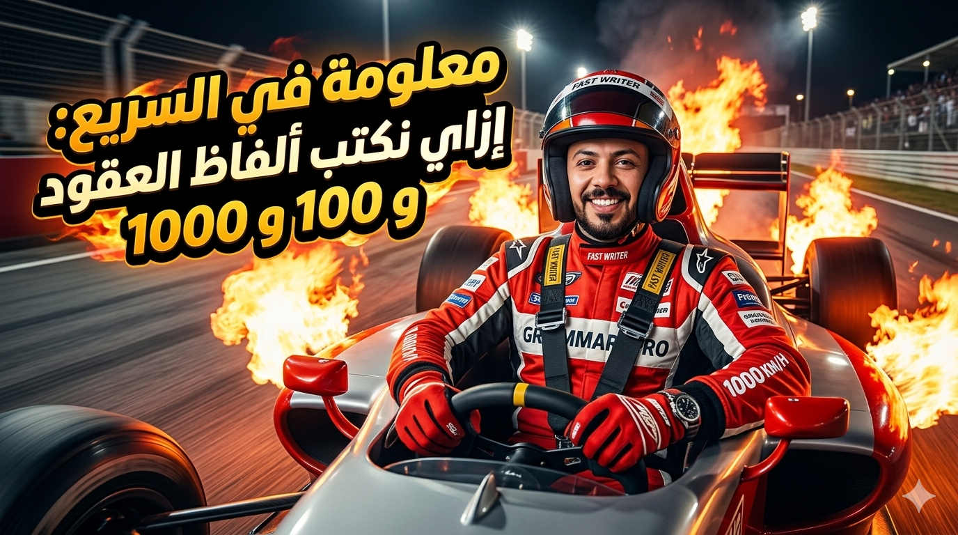 إزاي نكتب ألفاظ العقود و الأعداد الكبيرة